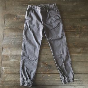 BOYS GRAY CARGO PANTS W/ STRETCHY WAIST&DRAWSTRING